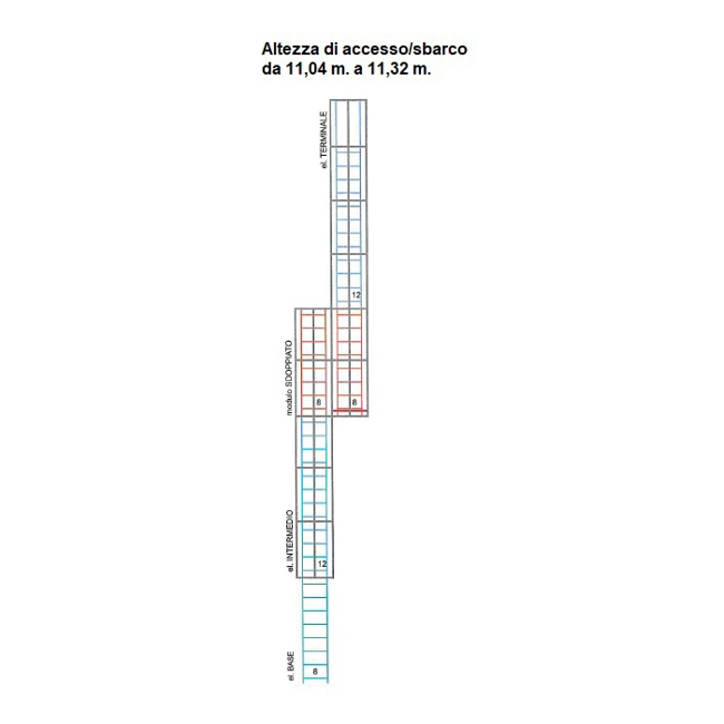 Vendita online Scala a gabbia alla marinara Self System 11,04 m.